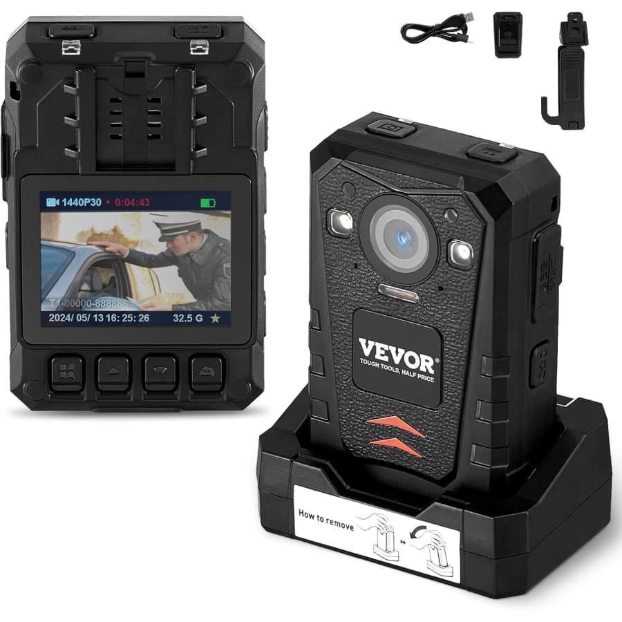 Vevor 1440p HD 64GB HD Police Body Camera: $22.55 Vevor 1440p HD 64GB HD Police Body Camera: $22.55