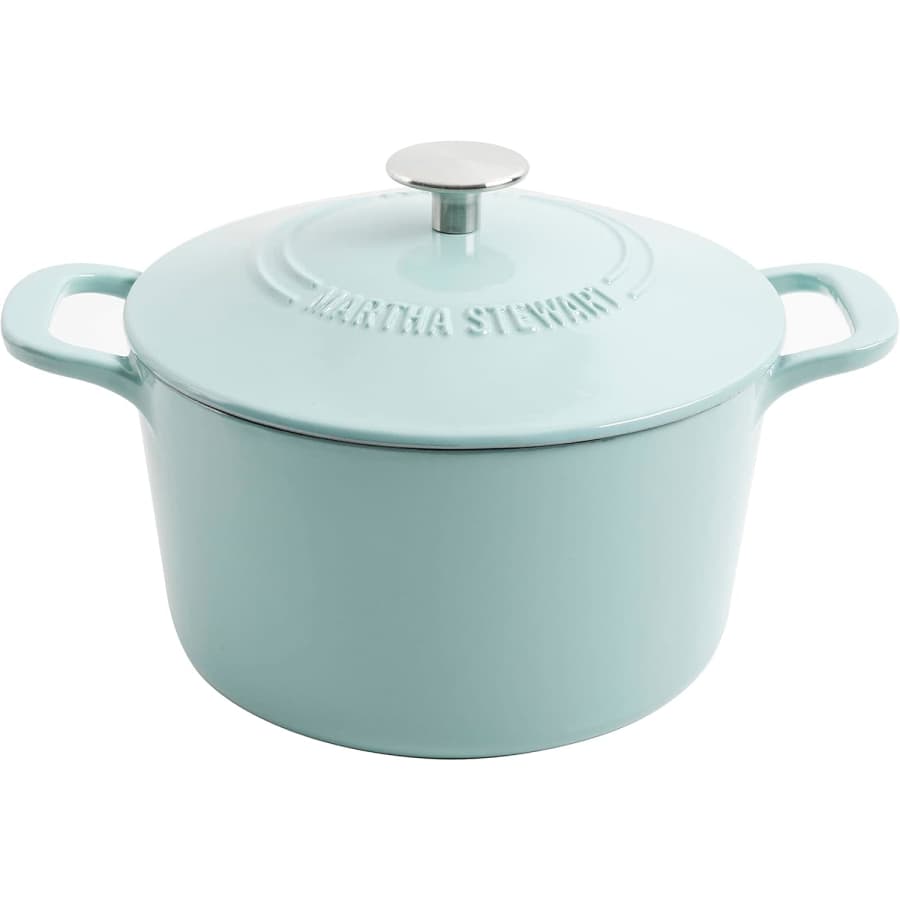 Martha Stewart Gatwick 7-Quart Enamel Cast Iron Dutch Oven Pot: $39 Martha Stewart Gatwick 7-Quart Enamel Cast Iron Dutch Oven Pot: $39