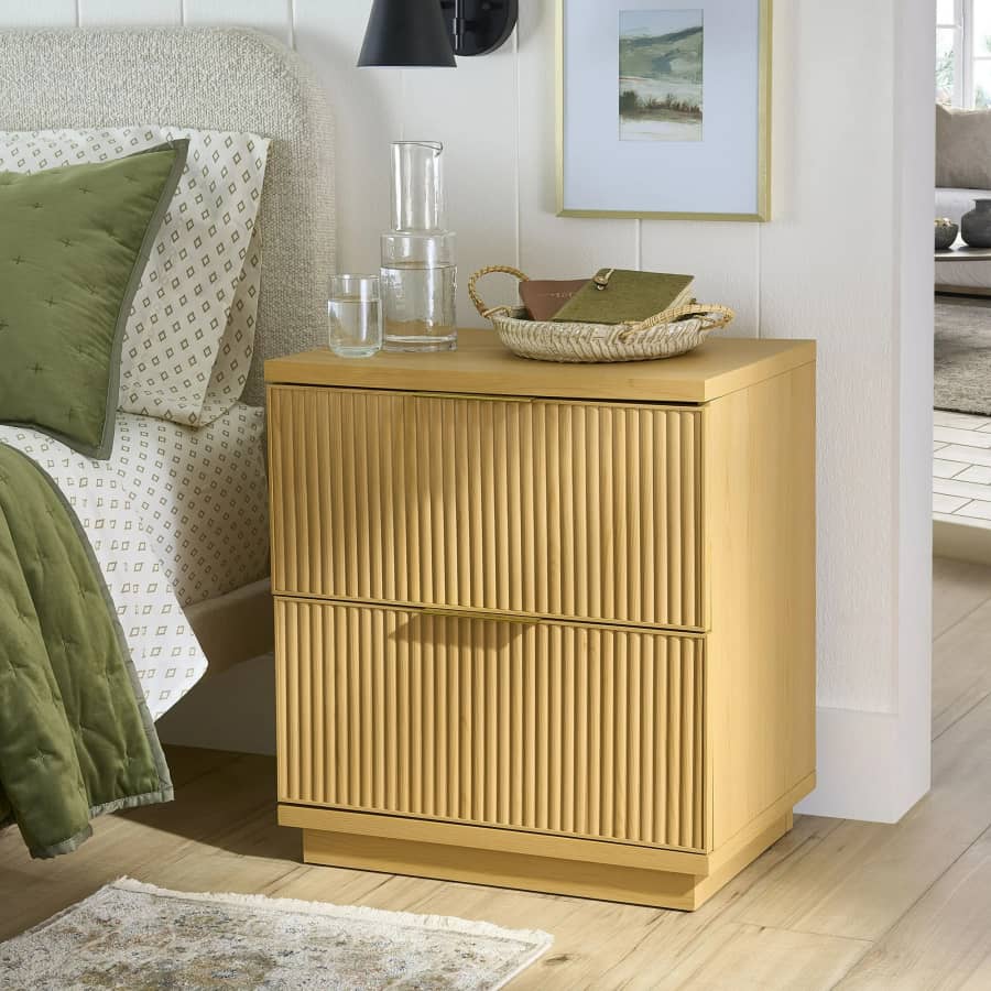Better Homes & Gardens Lillian Fluted 2-Drawer Nightstand: $98