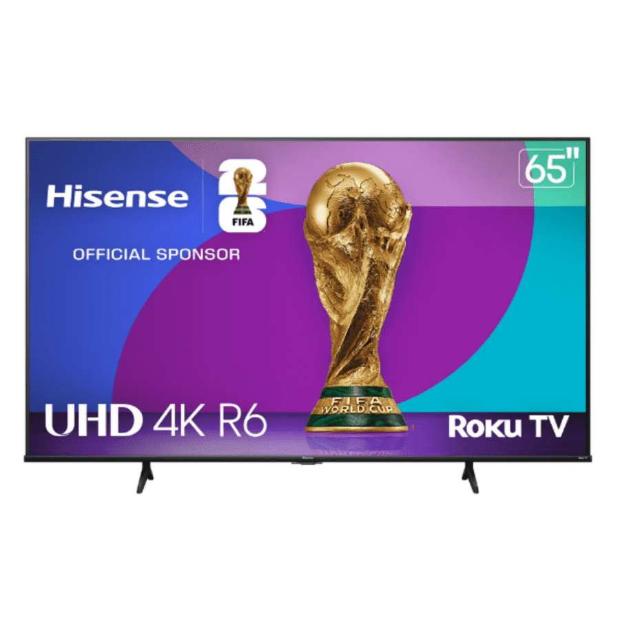 Hisense R6 Series 65R6E4 65" 4K HDR LED UHD Smart TV: $295