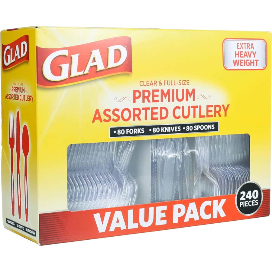 Glad 240-Piece Disposable Cutlery Set: $12 via Sub & Save