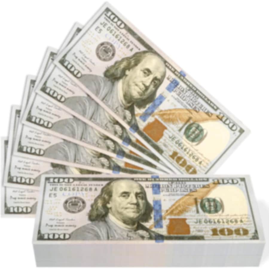 $100 Fake Bill 100-Pack: $9 $100 Fake Bill 100-Pack: $9