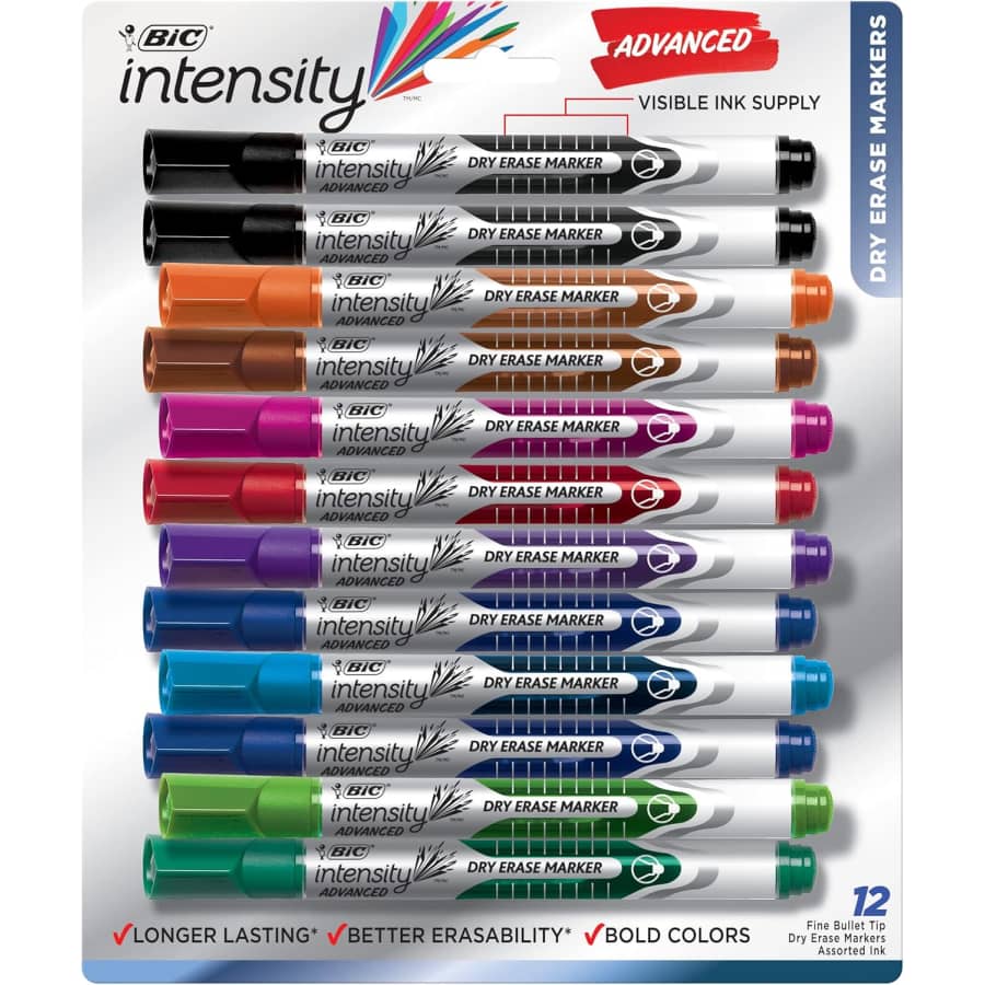 BIC Intensity Advanced Colorful Dry Erase Markers 12-Pack: $7.89 w/ Subscribe & Save BIC Intensity Advanced Colorful Dry Erase Markers 12-Pack: $7.89 w/ Subscribe & Save