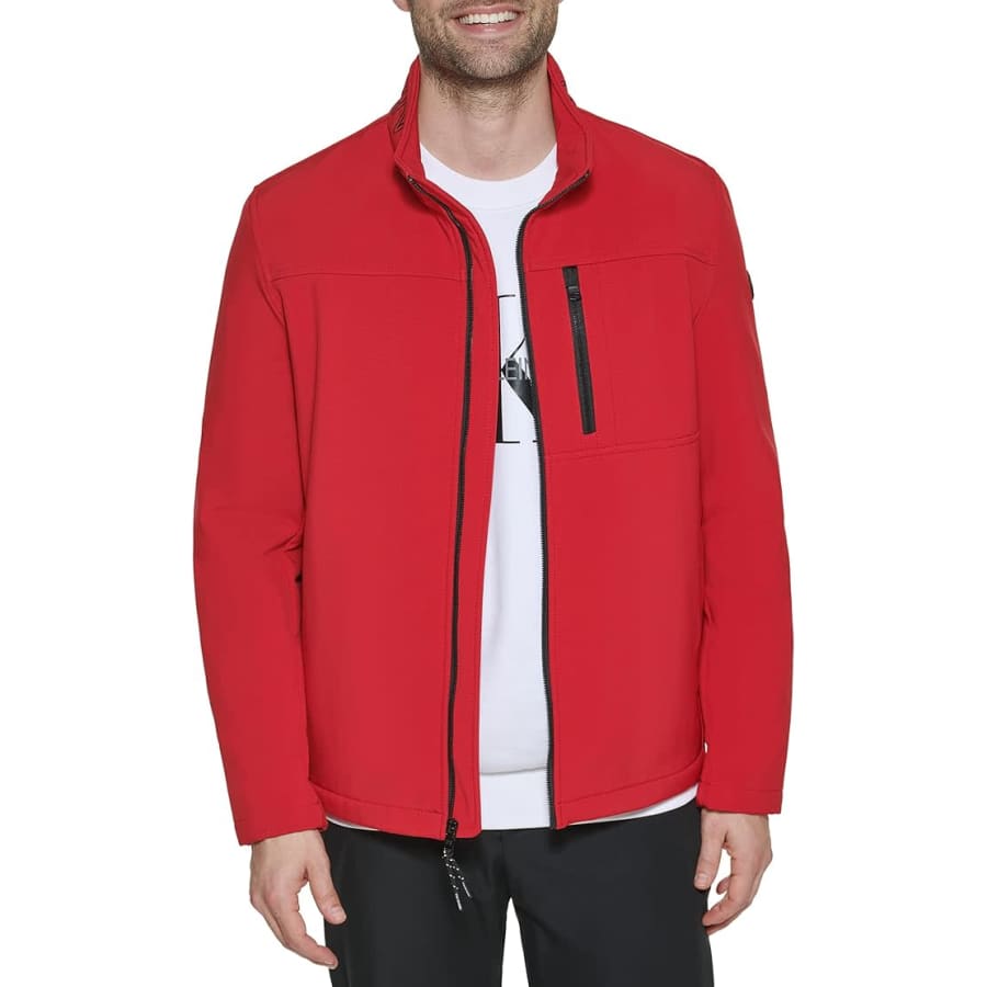 Calvin Klein Men's Infinite Stretch Soft Shell Jacket: $49 to $51 Calvin Klein Men's Infinite Stretch Soft Shell Jacket: $49 to $51