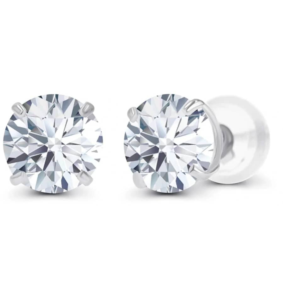 2-TCW AGI Certified Lab-Grown Diamond Stud Earrings in 14K Gold: $499