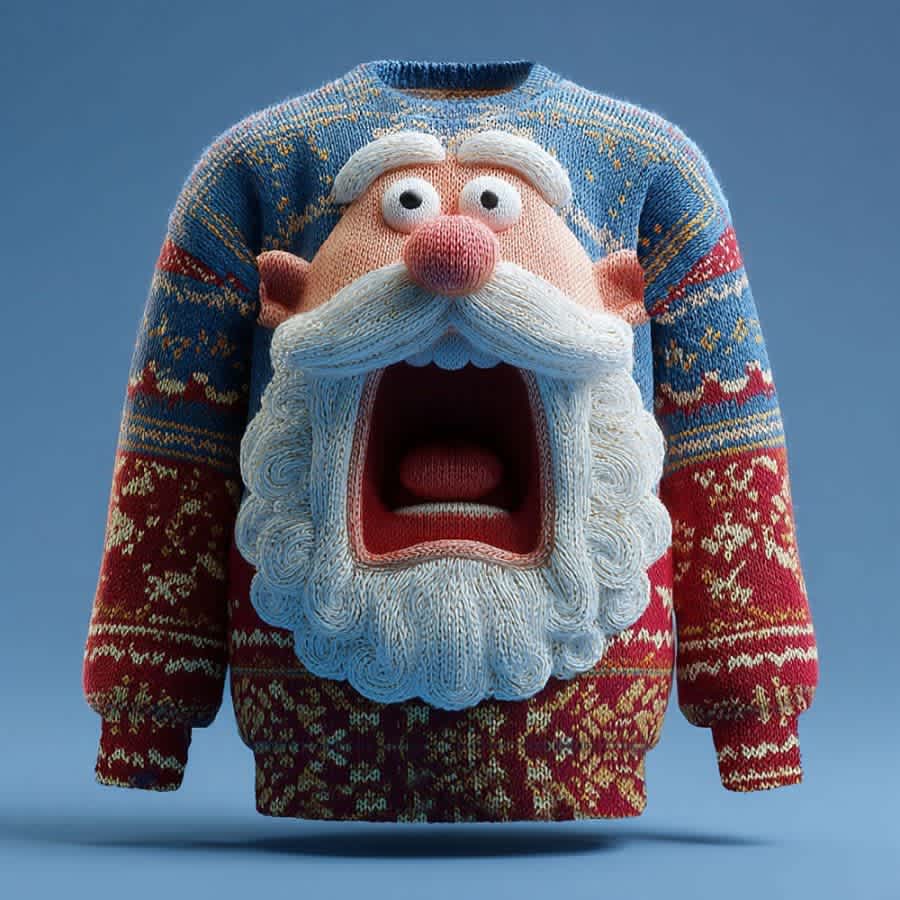 Men's 3D Santa Claus Ugly Christmas Sweater: $12 Men's 3D Santa Claus Ugly Christmas Sweater: $12