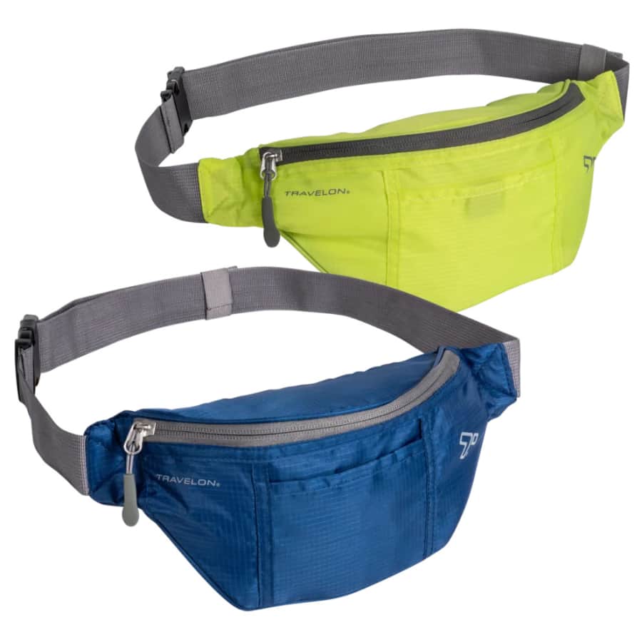 Travelon Top Zip Lightweight Waist Pack 2-Pack: $10 Travelon Top Zip Lightweight Waist Pack 2-Pack: $10