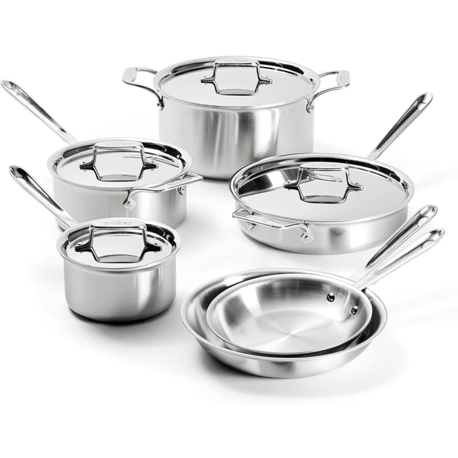 All-Clad D5 10-Piece Stainless Steel Cookware Set: $799.95