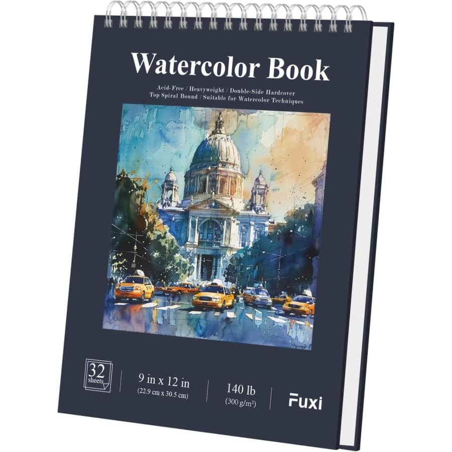 10" x 12" 32-Sheet Watercolor Sketchbook: $14