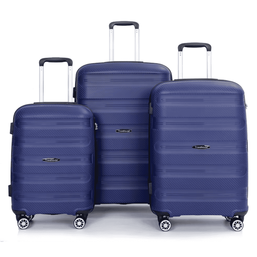 Travelhouse Hardshell 3-Piece Luggage Set: $56