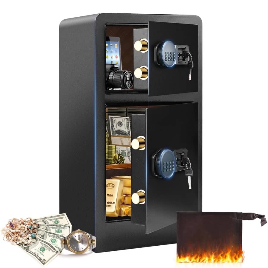 6.5 cu. ft. Fireproof Dual Key 88-lb. Smart Lock Safe: $205