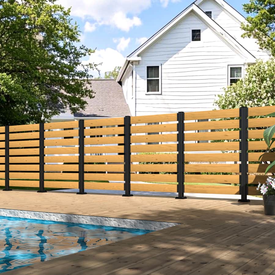 Veikous Natural Wood 78" Outdoor Privacy Screen: $170