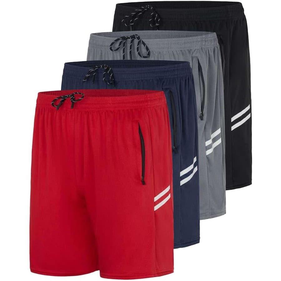 Real Essentials Men's 7" Mesh Shorts 4-Pack: $17