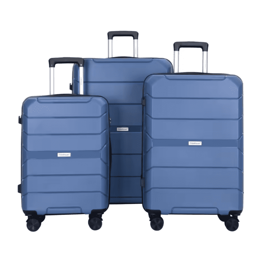 Travelhouse 3-Piece Hardshell Spinner Luggage Set: $57.73