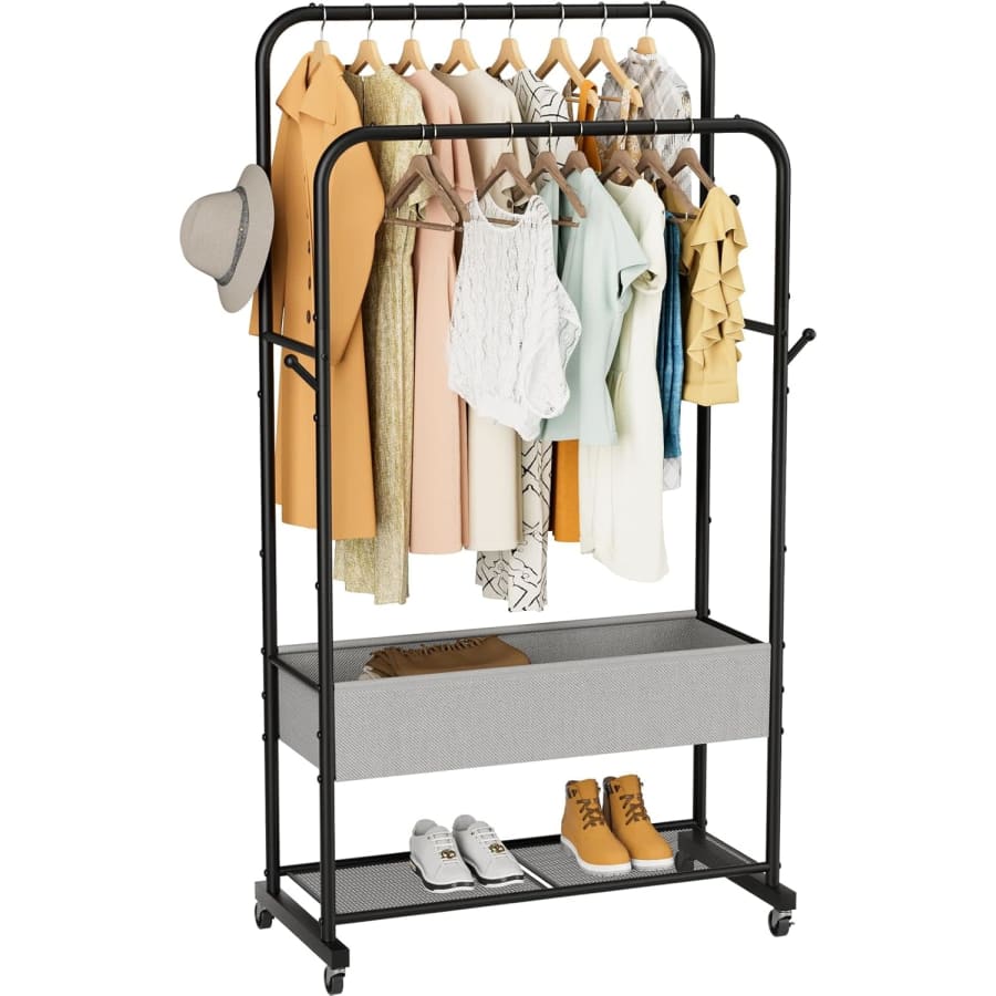 Freestanding Metal Garment Rack: From $20