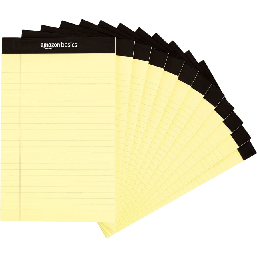 Amazon Basics 50-Sheet Narrow Ruled Lined Writing Note Pad 12-Pack: $6.40 via Sub & Save