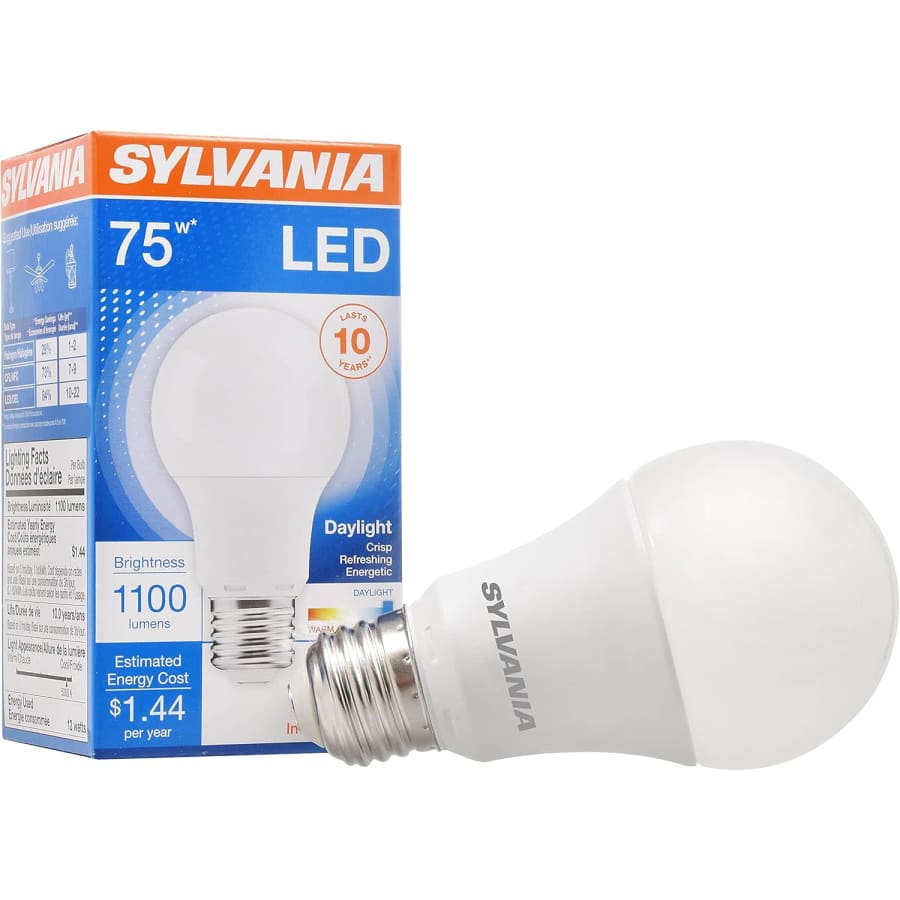 Sylvania 75W-Equivalent 12W A19 Base LED Light Bulb: $2.09 Sylvania 75W-Equivalent 12W A19 Base LED Light Bulb: $2.09