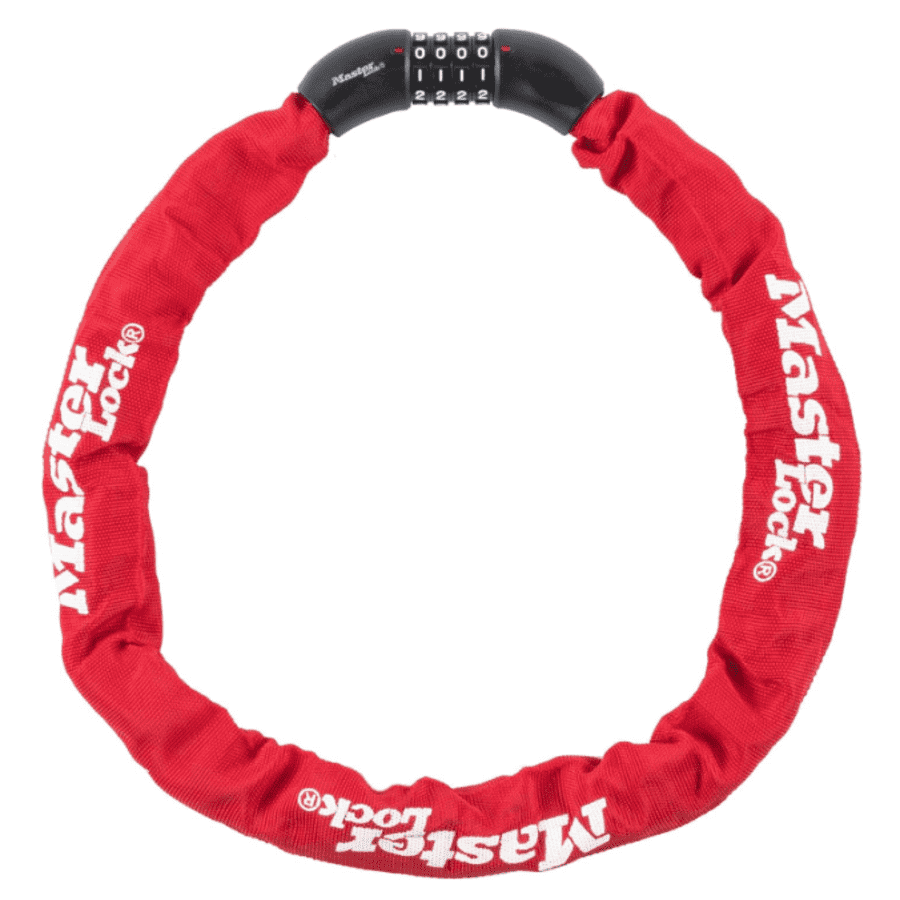 Master Lock 3-Foot Hardened Steel Chain with Integrated Resettable Combination Lock: $14