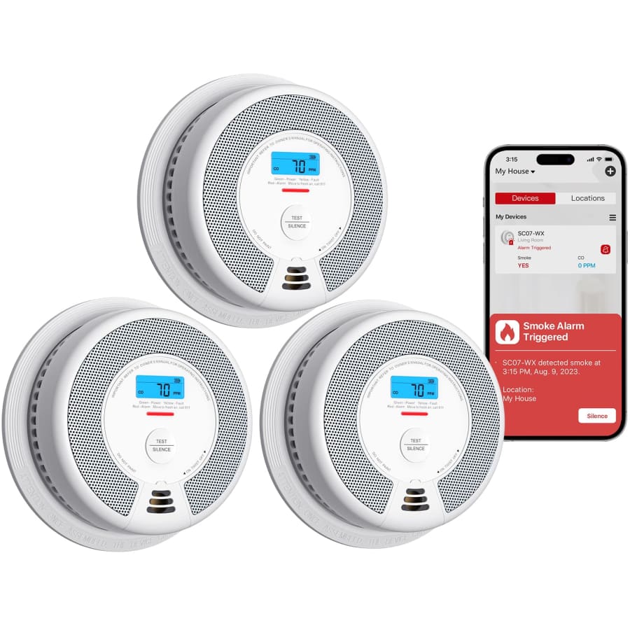 X-Sense Wi-Fi Smoke & Carbon Monoxide Detector 3-Pack: $96