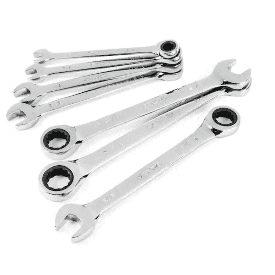 Husky Ratcheting SAE Combination 7-Piece Wrench Set: $25 Husky Ratcheting SAE Combination 7-Piece Wrench Set: $25