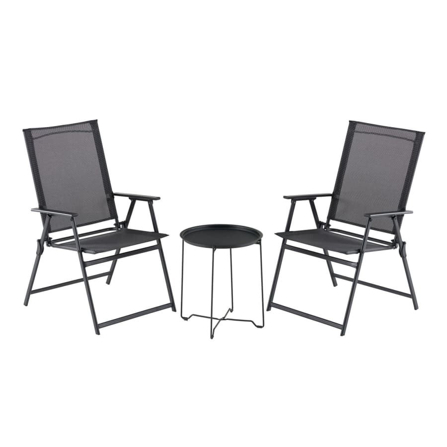 Mainstays Greyson 3-Piece Steel Folding Patio Bistro Set: $74 Mainstays Greyson 3-Piece Steel Folding Patio Bistro Set: $74
