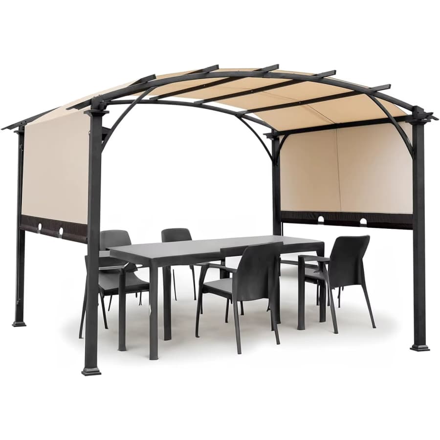 11.3x11.3-Foot Outdoor Aluminum Pergola w/ Adjustable Canopy: $161 11.3x11.3-Foot Outdoor Aluminum Pergola w/ Adjustable Canopy: $161