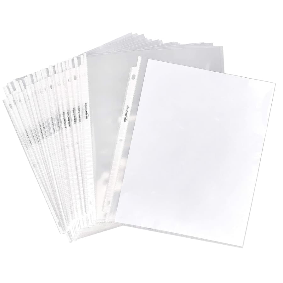 Amazon Basics 100-Count Sheet Protectors: $7.89 Amazon Basics 100-Count Sheet Protectors: $7.89