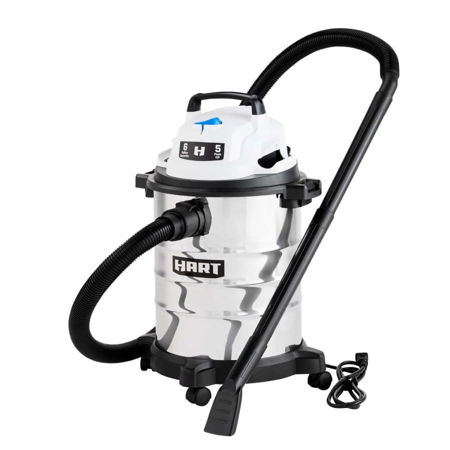 Hart 6-Gallon Stainless Steel Wet/Dry Vacuum: $39 Hart 6-Gallon Stainless Steel Wet/Dry Vacuum: $39