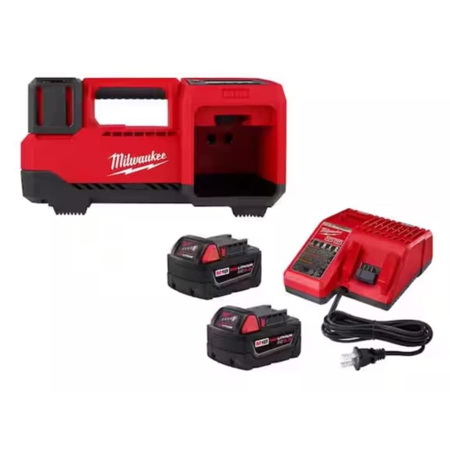 Milwaukee M18 18V Li-Ion Cordless Inflator w/ Two 5ah Batteries & Charger: $199