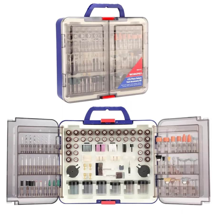 WorkPro 476-Piece Rotary Tool Accessory Kit: $21.59