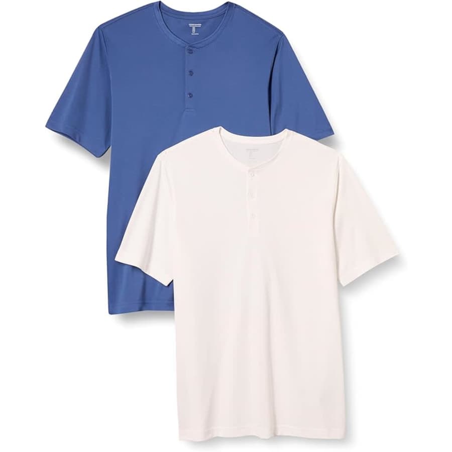 Amazon Essentials Men's Henley 2-Pack: $7.96