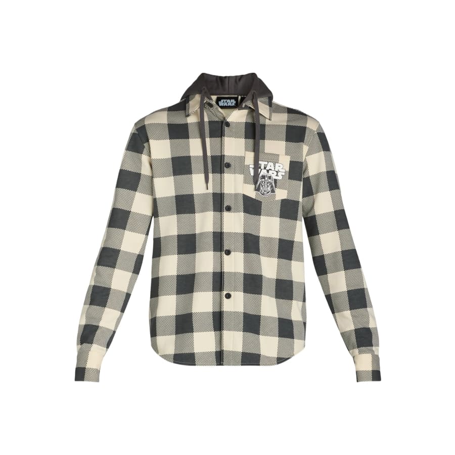 Star Wars Men's Revenge of the Sith Button-Up Plaid Hoodie: $12.70