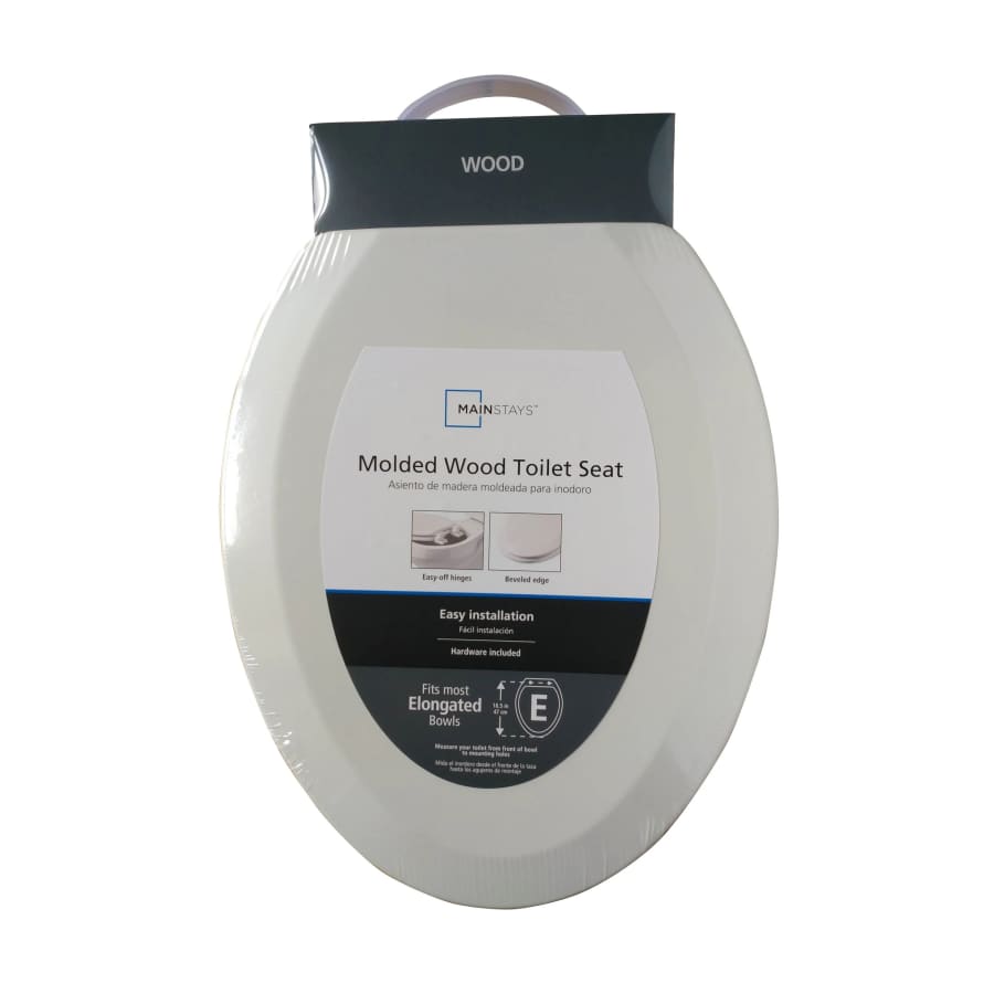 Mainstays Elongated Wood Toilet Seat: $8.58 Mainstays Elongated Wood Toilet Seat: $8.58