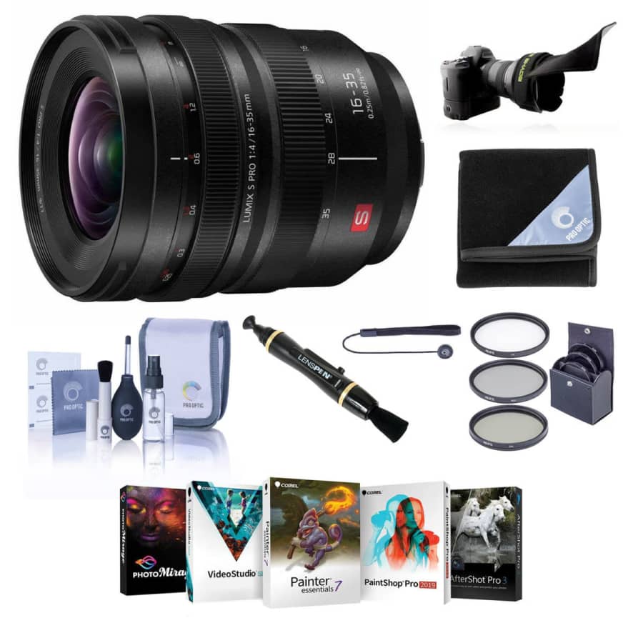 Panasonic Lumix S PRO 16-35mm f/4 Lens for L Mount Bundle: $998