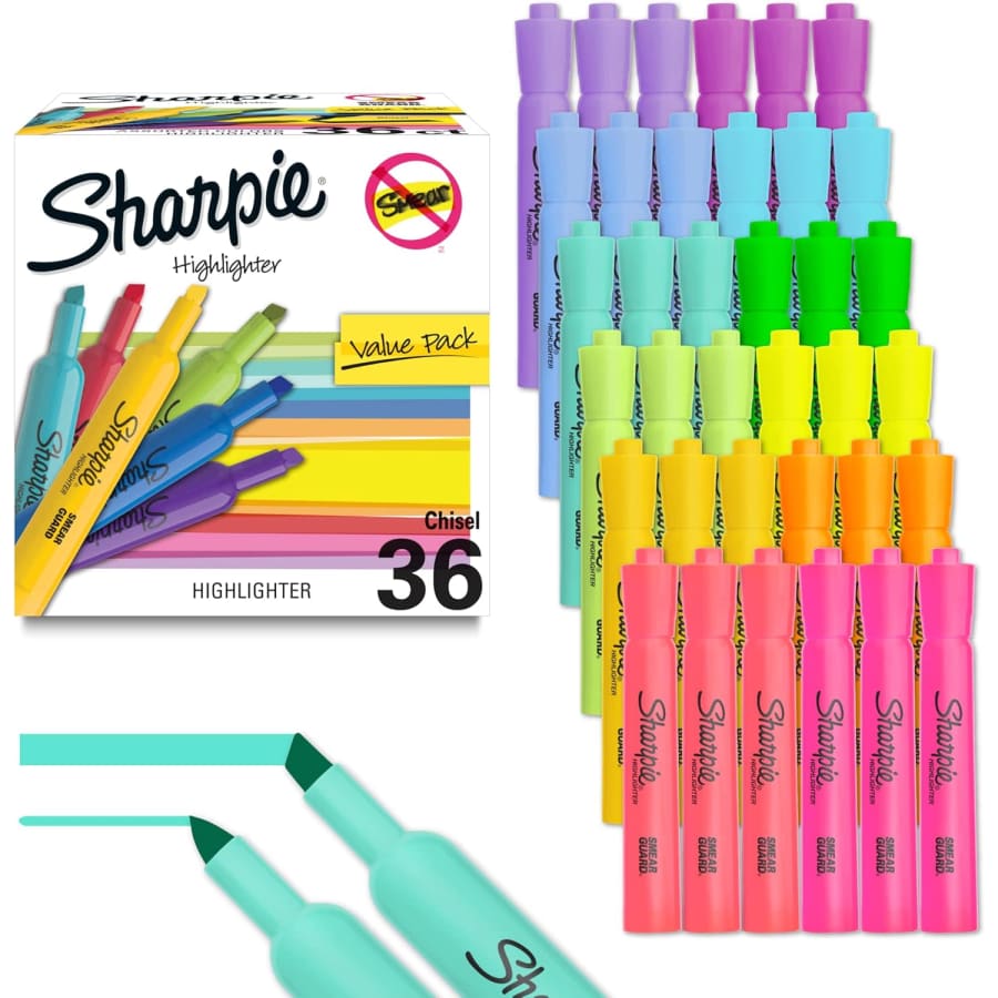 Sharpie 36-Count Tank Style Bulk Highlighters: $20 via Subscribe & Save