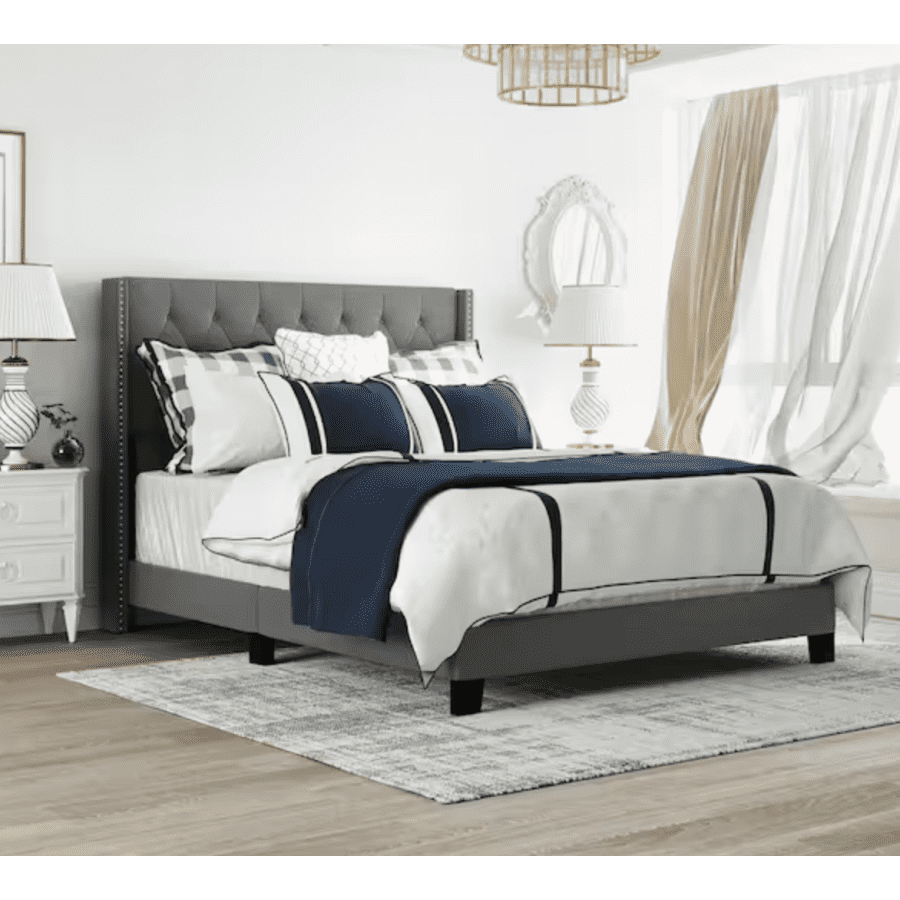 Harper & Bright Designs Queen Platform Bed: $177 Harper & Bright Designs Queen Platform Bed: $177