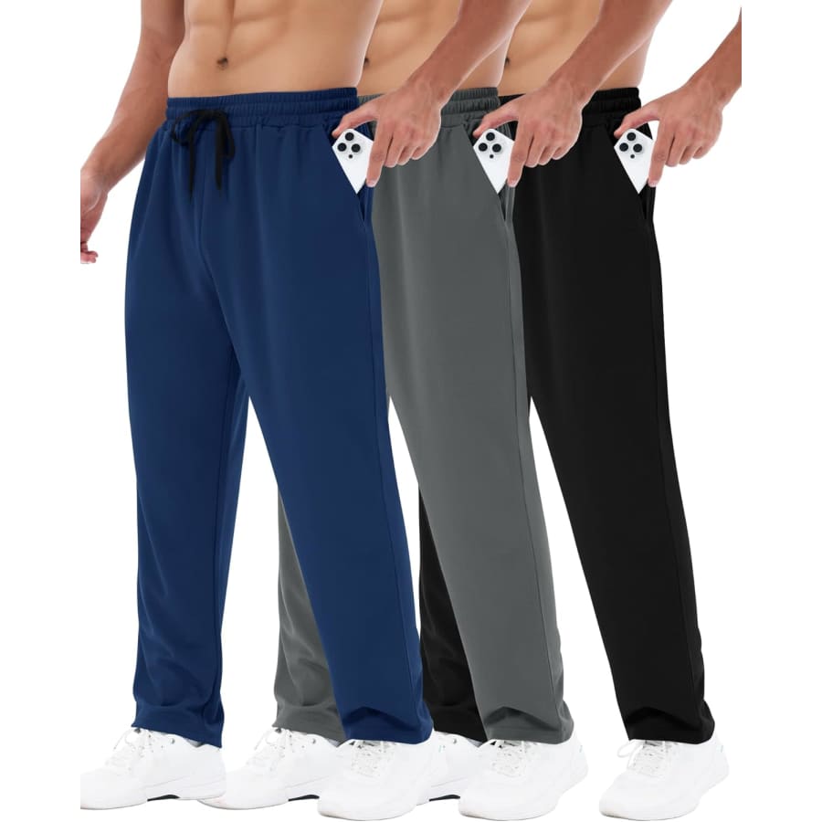 Men's Sweatpants with Pockets 3-Pack: $28.48