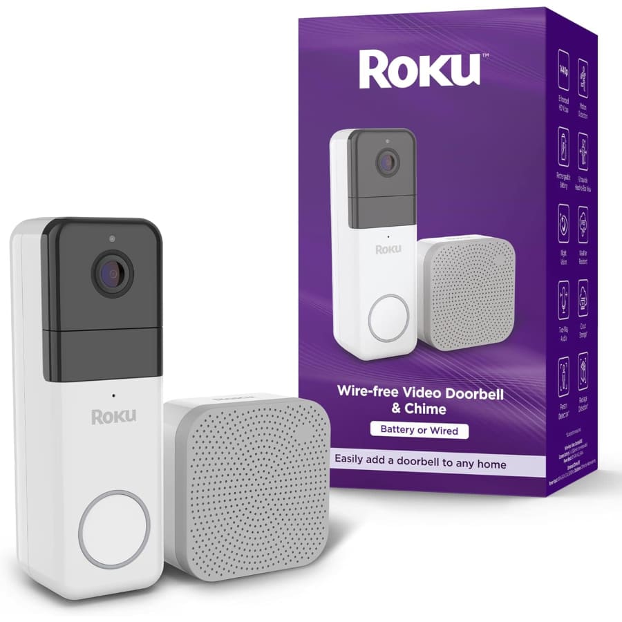 Roku Smart Home Wireless Video Doorbell & Chime: $50 Roku Smart Home Wireless Video Doorbell & Chime: $50