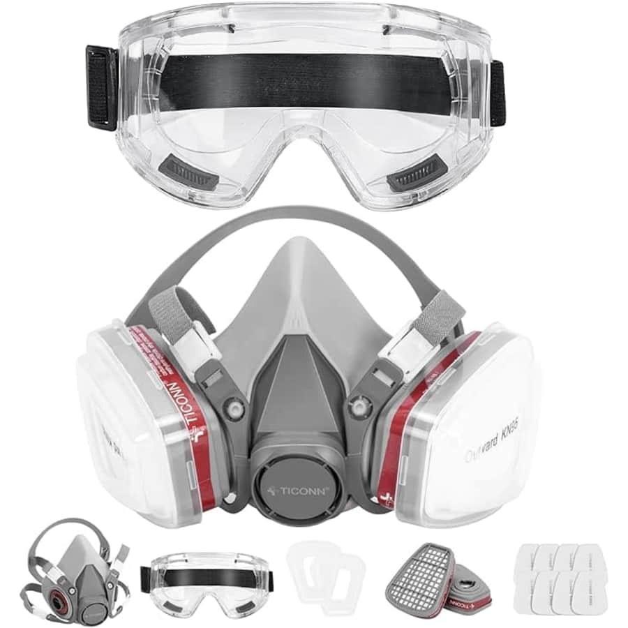 Ticonn Reusable Respirator Mask with Filters: $20.99