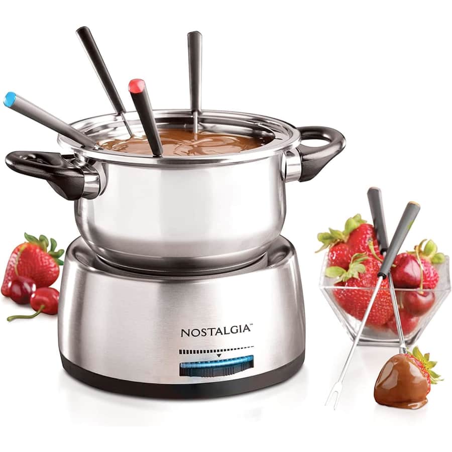 Nostalgia 6-Cup Stainless Steel Electric Fondue Pot: $28.98