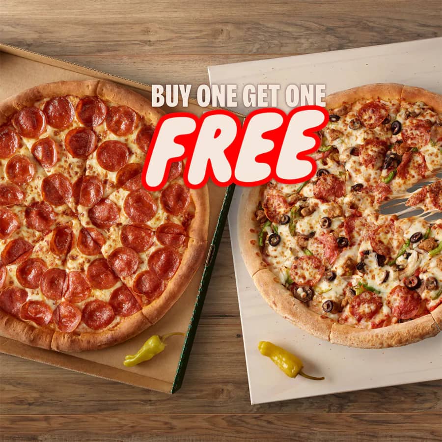 Papa John's Large Pizza: Buy one, get one free Papa John's Large Pizza: Buy one, get one free