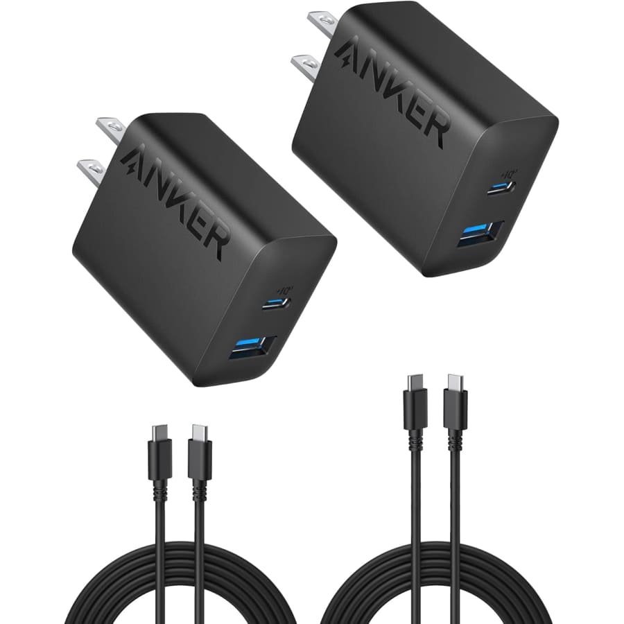 Anker 20W USB / USB-C Fast Wall Charger 2-Pack: $12