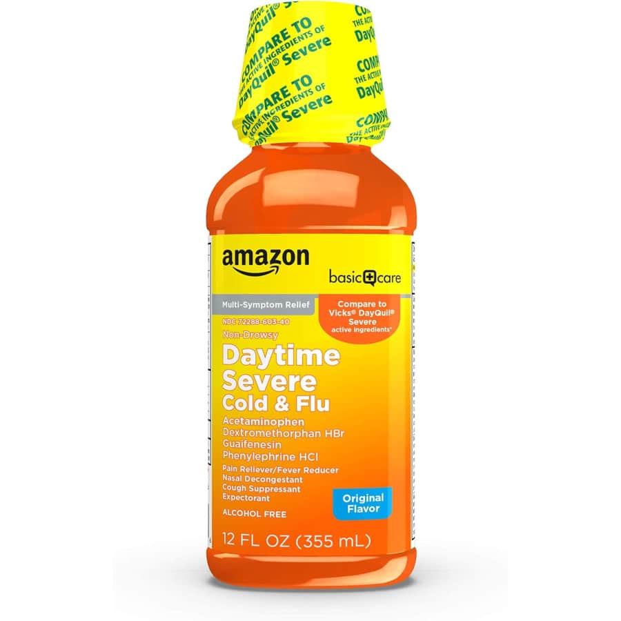 Amazon Basic Care 12-oz. Severe Daytime Cold and Flu: $3.59 w/ Subscribe & Save