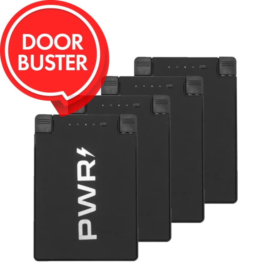 PWRCard 2,500mAh Slim Portable Power Bank 4-Pack: $10