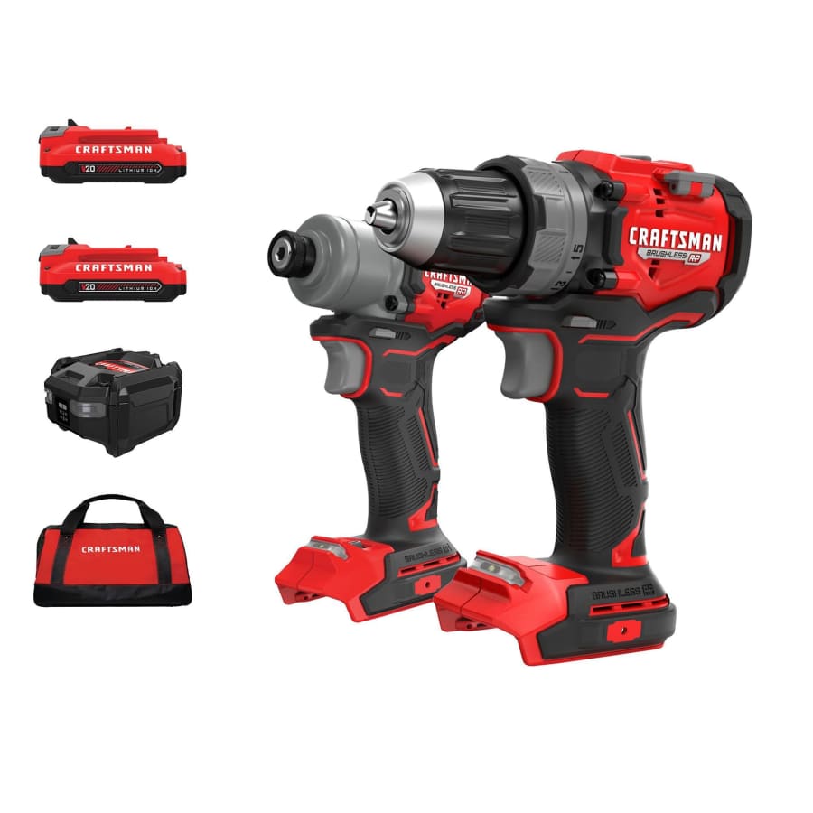 Craftsman V20 RP 20V 2-Tool Combo Kit with Batteries & Charger: $199