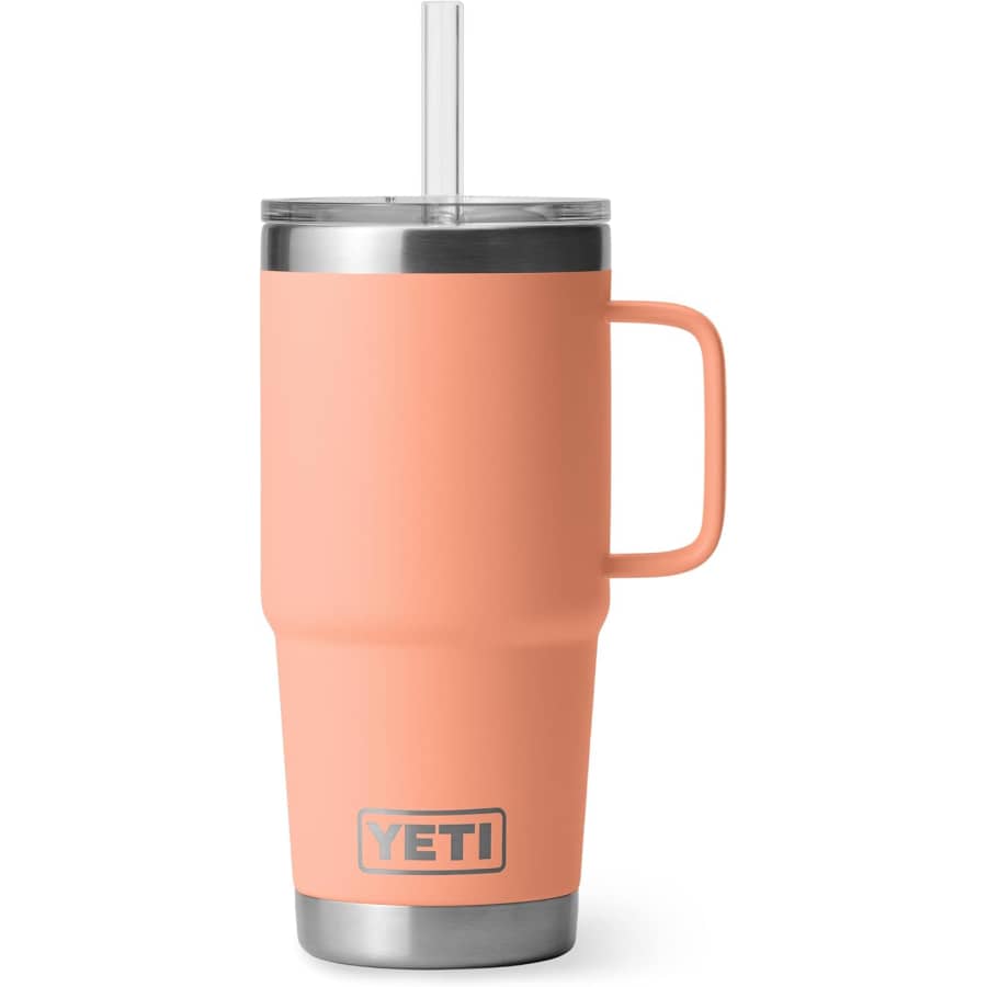 Yeti Rambler 25-oz Insulated Tumbler with Handle and Straw Lid: $26.60