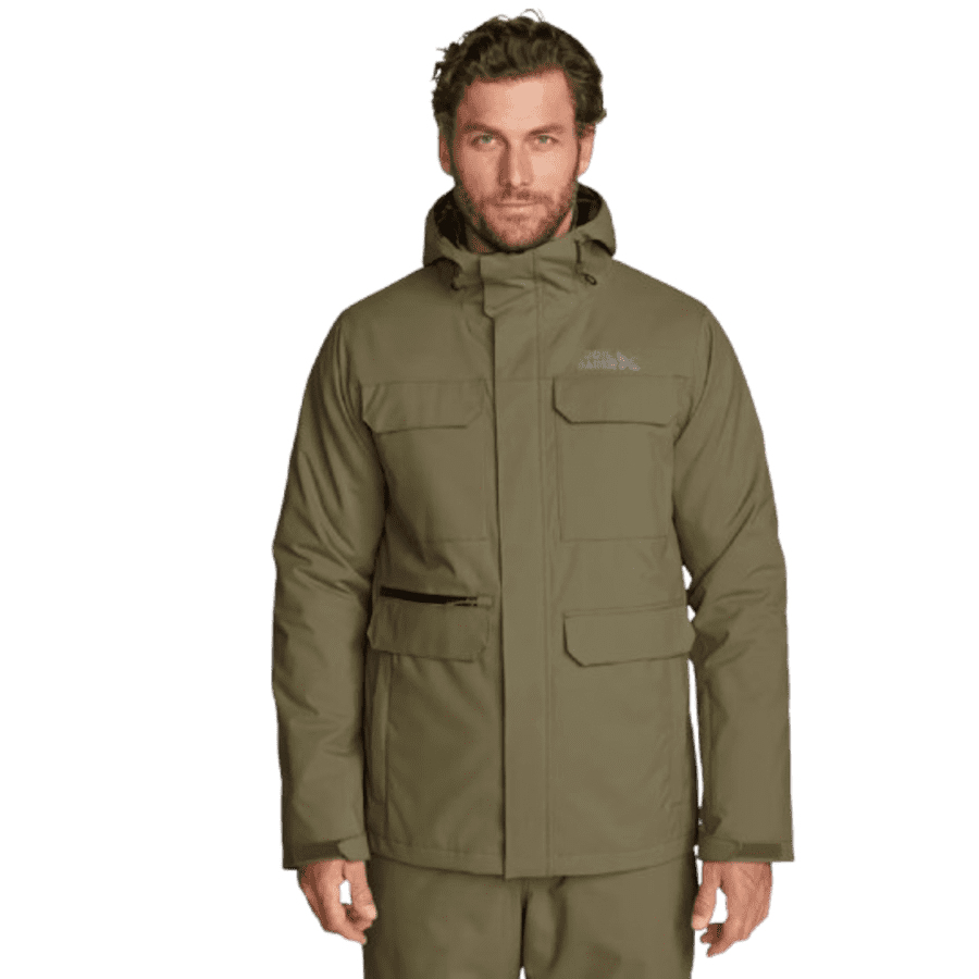 Eddie Bauer Men's Funkski 3-In-1 Insulated Waterproof Hooded Ski Jacket: $84.99