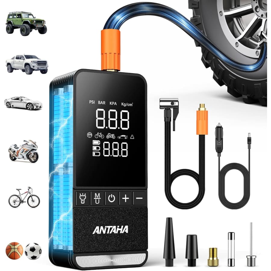 Antaha 150-PSI Tire Inflator Portable Air Compressor: $29.99