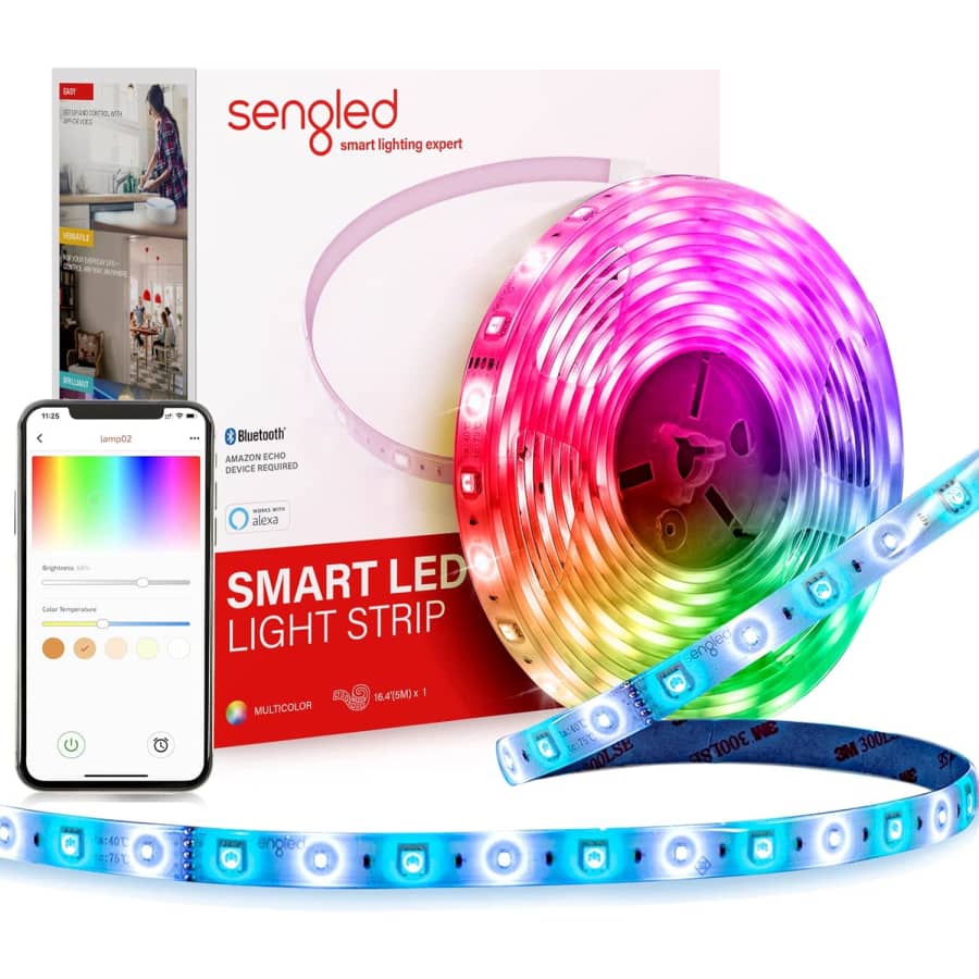Sengled 16.4-Foot Smart Bluetooth Mesh LED Lightstrip: $20 Sengled 16.4-Foot Smart Bluetooth Mesh LED Lightstrip: $20