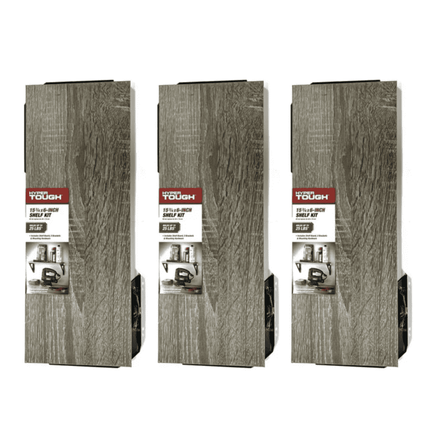 Hyper Tough 15-3/4" x 6" Shelf Kit 3-Pack: $13 Hyper Tough 15-3/4" x 6" Shelf Kit 3-Pack: $13